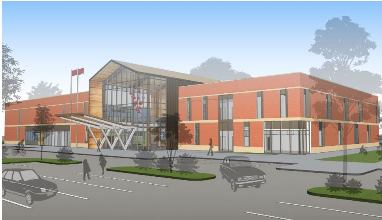 Artist's rendering of Missouri City CETH building
